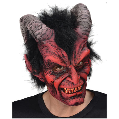 Mask Head Devil with Horns Lucifer Devil mask - Halloween mask