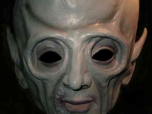 Außerirdische Latexmaske mit vollem Kopf
