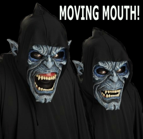 Nosferatu moving mouth deluxe vampire mask
