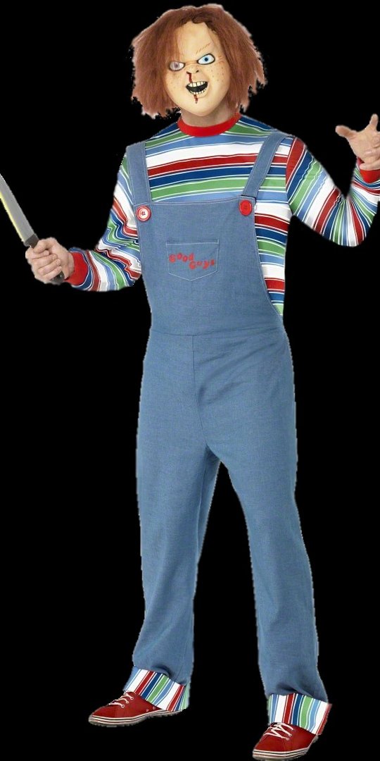 Licenciado traje con máscara de Chucky Chucky disfraz Halloween