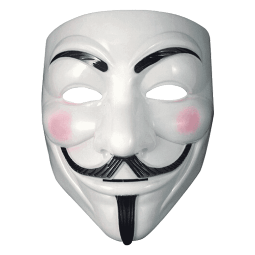 V for Vendetta mask Anonymous movie hacker white