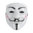 V for Vendetta Anonymous movie hacker mask - Halloween