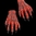Latex horror hands  - DEMON RED - gloves - Halloween