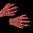 Latex horror hands  - DEMON RED - gloves - Halloween