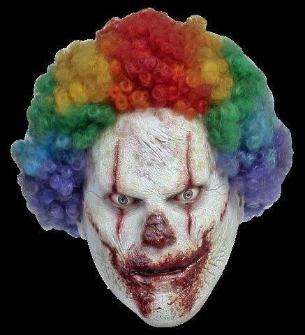 Clown Gesichtsmaske - Masken, Halloween, Filmclown-Vollkopfmaske