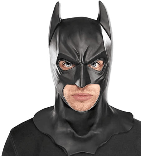 Batman máscara de látex cabeza llena apretado capucha