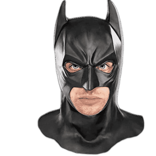 Batman il cavaliere maschera testa piena buio cappuccio