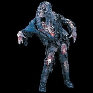 Zombie traje con máscara de terror