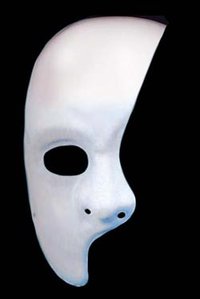 Phantom of the Opera plastic half face mask - THE PHANTOM