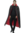 Quality long cloak with collar - Red Lining