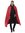 Quality long cloak with collar - Red Lining