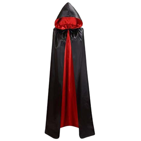 140 cm dracula vampiro estilo fantasma larga capa roja - ROJO