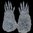 Grauer Wolf-Handschuhe Ein Paar