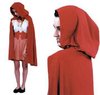 Lungo mantello di velluto con cappuccio - rosso mantello