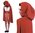 quality velvet style cloak with hood in red - Halloween