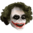 Joker 3/4 latex mask with hair from movie Dark Knight - JOKER
