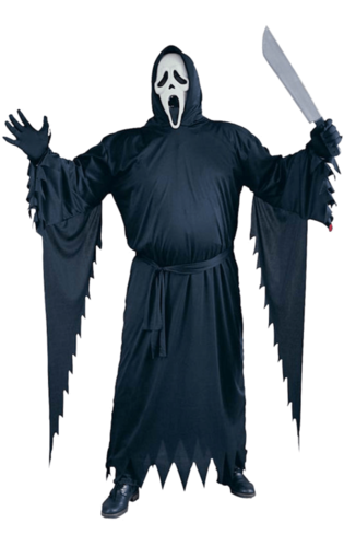 Scary movie SCREAM robe costume with GHOST FACE mask