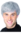 Short mens realistic modern wig grey - Halloween