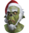Santa grinch horror mask and hat - Halloween mask - Deluxe