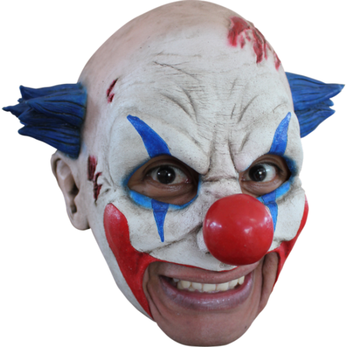 Deluxe Clown chin strap horror mask - Halloween
