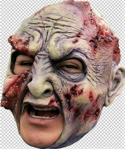 Masque d'horreur pour jugulaire Zombie - Masque d'Halloween