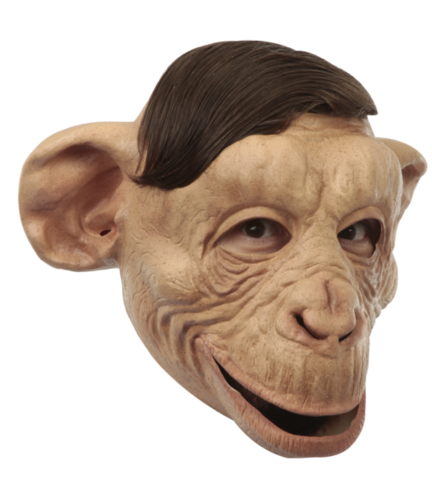 Brown chimp - Ape face monkey mask - Chimpanzee mask