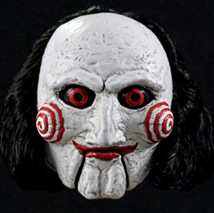 Saw puppet mask  Jigsaw Billy - Super deluxe