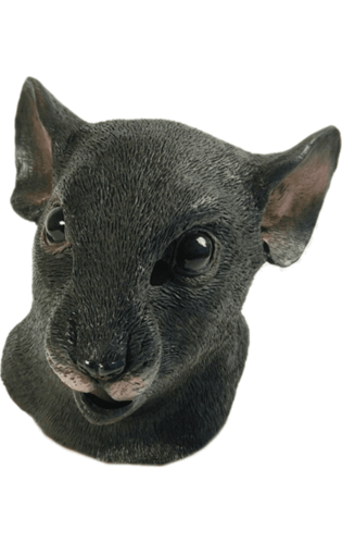 Die Tierkopf-Ratten- / Mausmaske besteht aus Latex