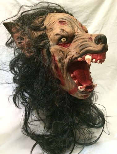 Der braun Werwölfe Latex Horror-Maske