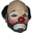 Face à la tavelure masque d'horreur clown