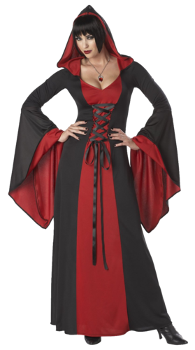 Deluxe Hooded Robe RED - Halloween robe