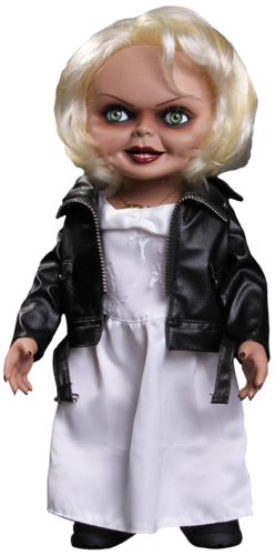 Tiffany the bride of Chucky stands 15"  tall with sound