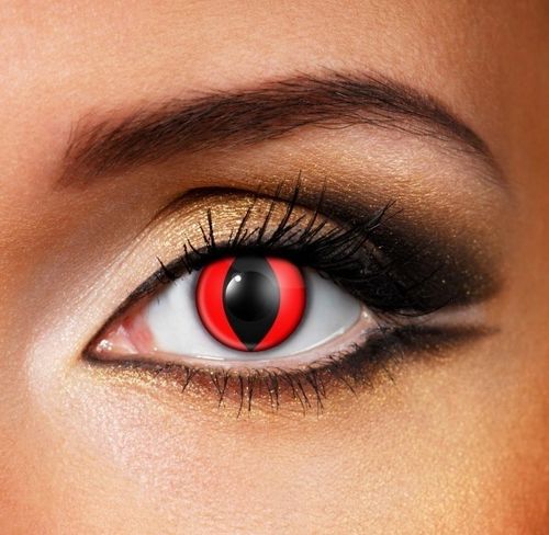 Red wolf Contact Lenses - Pair of lenses for vampire or devil