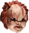 Maschera Chucky Maschera facciale in plastica per bambola