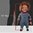 Un jeu d'enfant (38 cm) menaçant Chucky la poupée