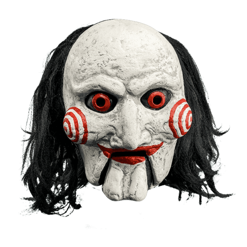 Saw movie mask moving mouth Billy puppet - Trick or Treat studios
