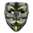 V for Vendetta mask Anonymous movie hacker black
