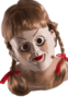 ANNABELLE conjuring doll face movie mask with wig - Annabelle