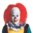 Pennywise the It clown style horror movie budget mask