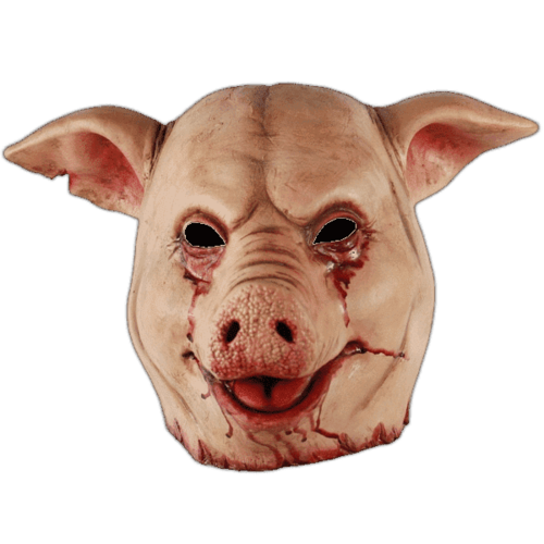 Maschera da macellaio horror testa di maiale insanguinato