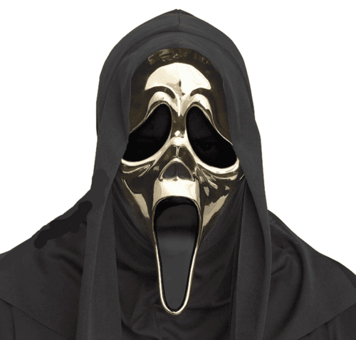 Scream 5 mask Scary movie Ghostface gold Chrome - SCREAM 5