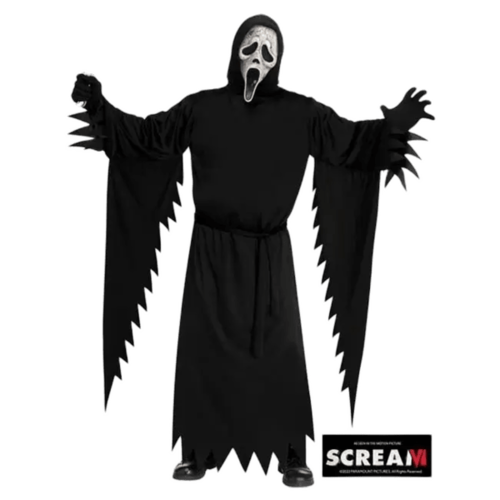 Scream VI  robe costume with Ghost face 6 aged mask - OFFICIAL